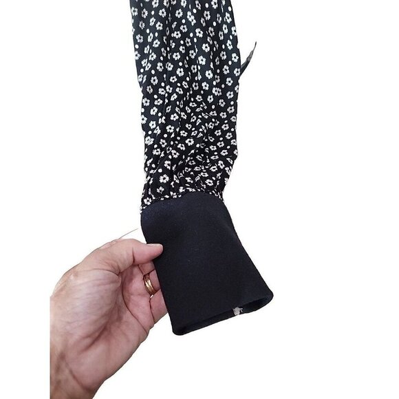 Free People Top Faux Wrap Long Sleeve Auxton Thermal Boho Women's Medium - Picture 9 of 9